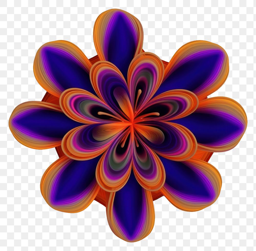 PNG  A flower shape pattern purple black background.