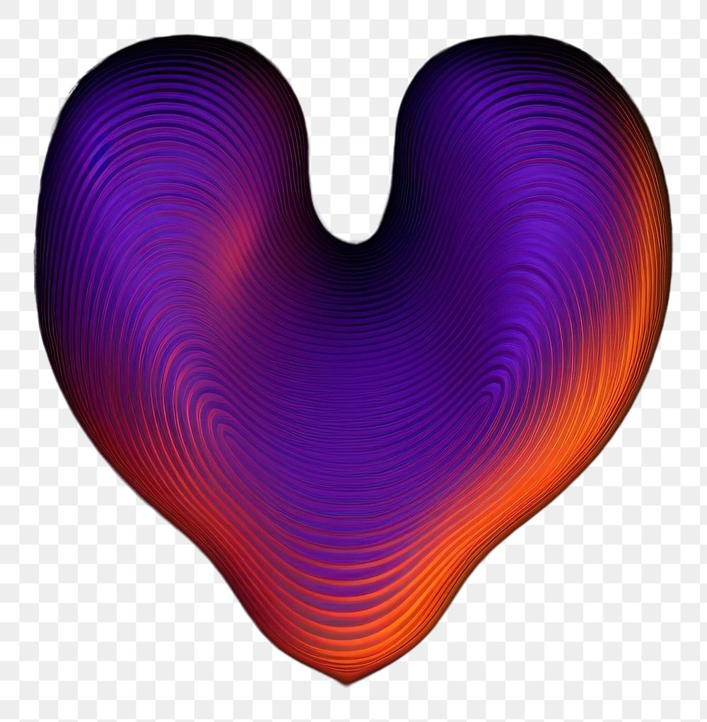 PNG  A heart shape pattern purple black background.