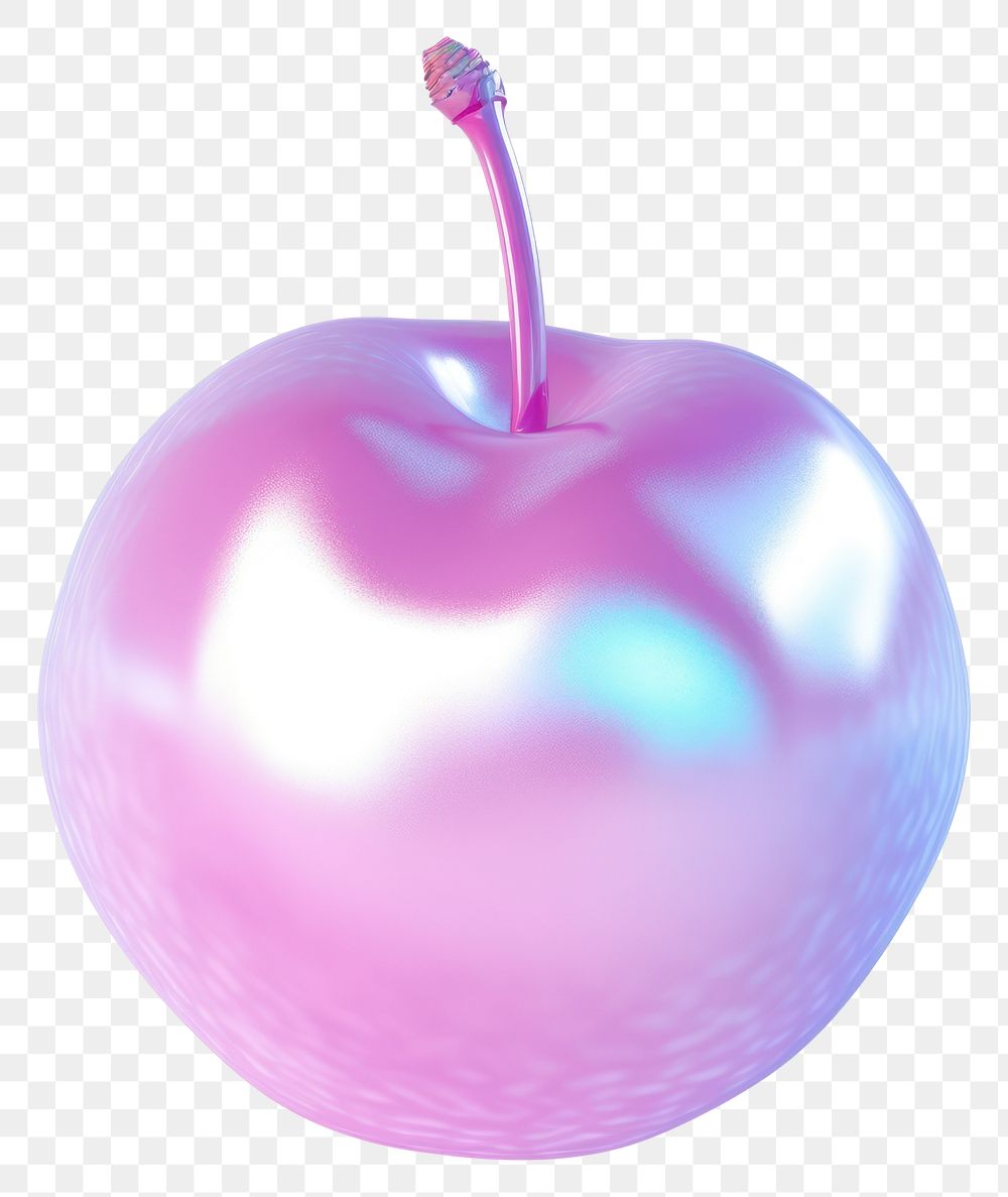 PNG  A holography cherry apple fruit plant.