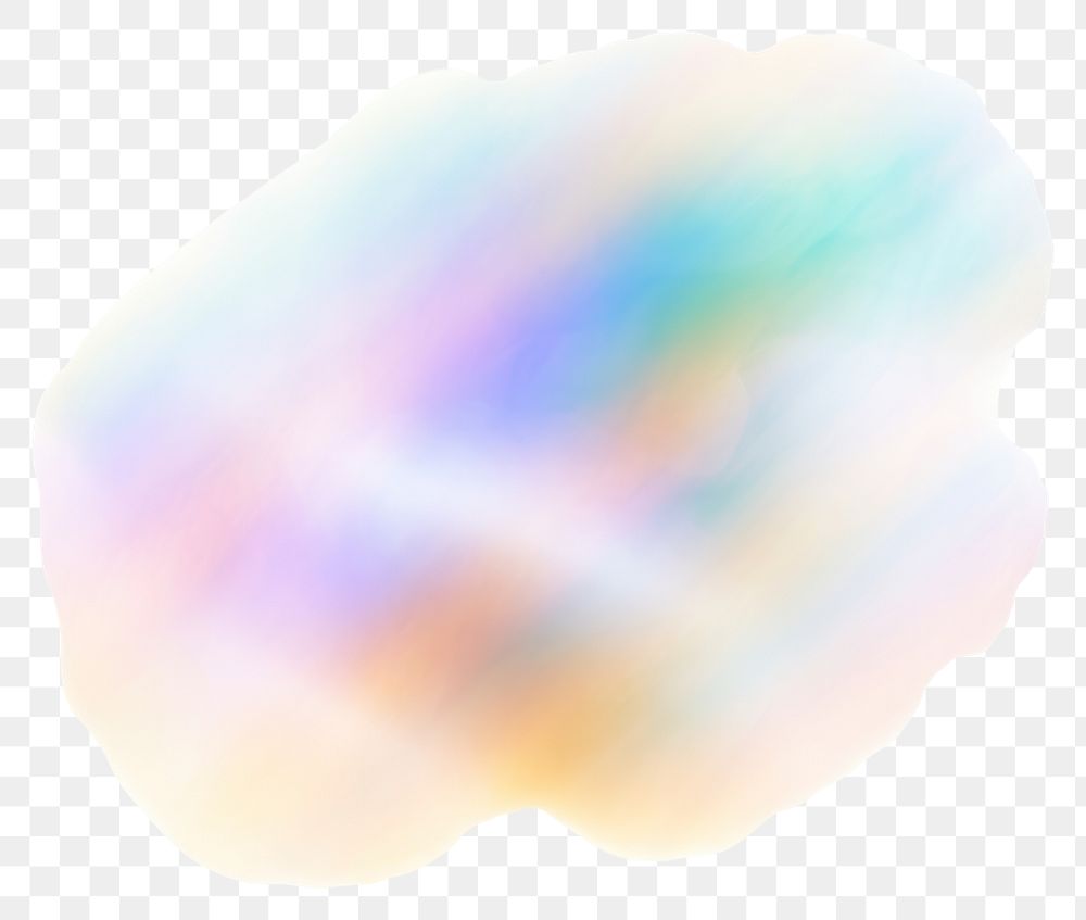 PNG  A holography cloud rainbow white background single object.