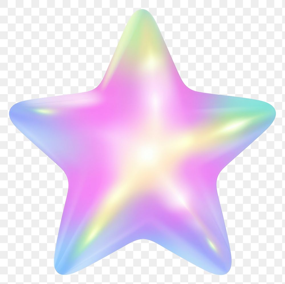 PNG  A holography cute star symbol white background single object.