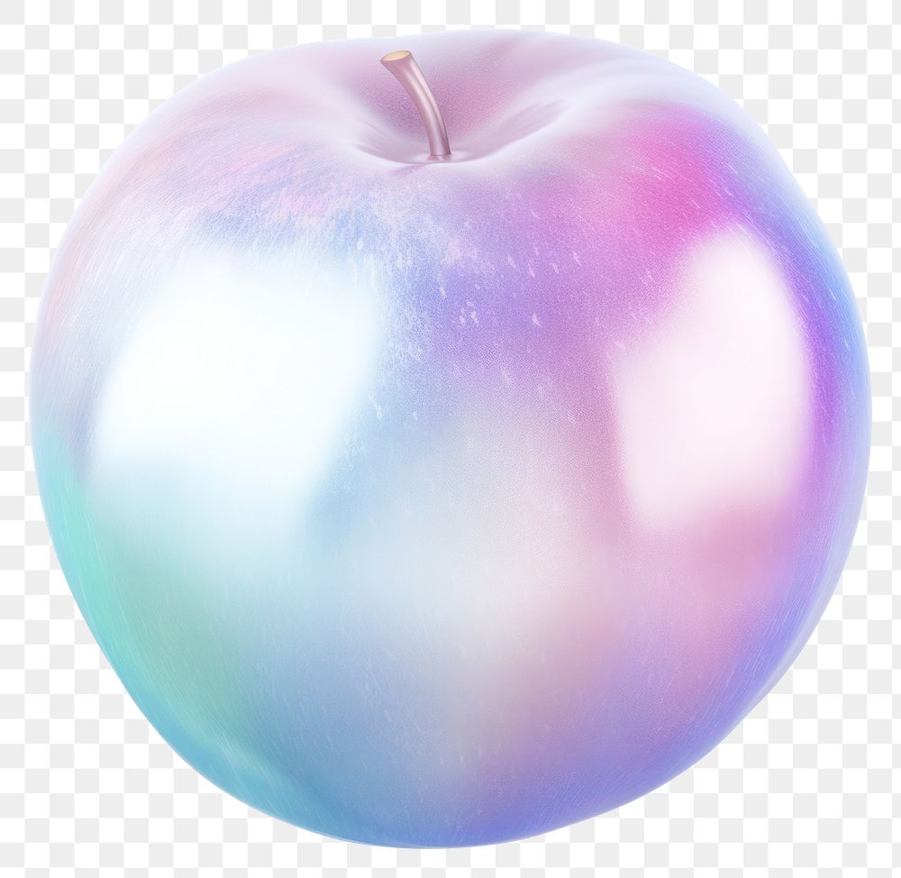 PNG  A holography apple fruit plant food.