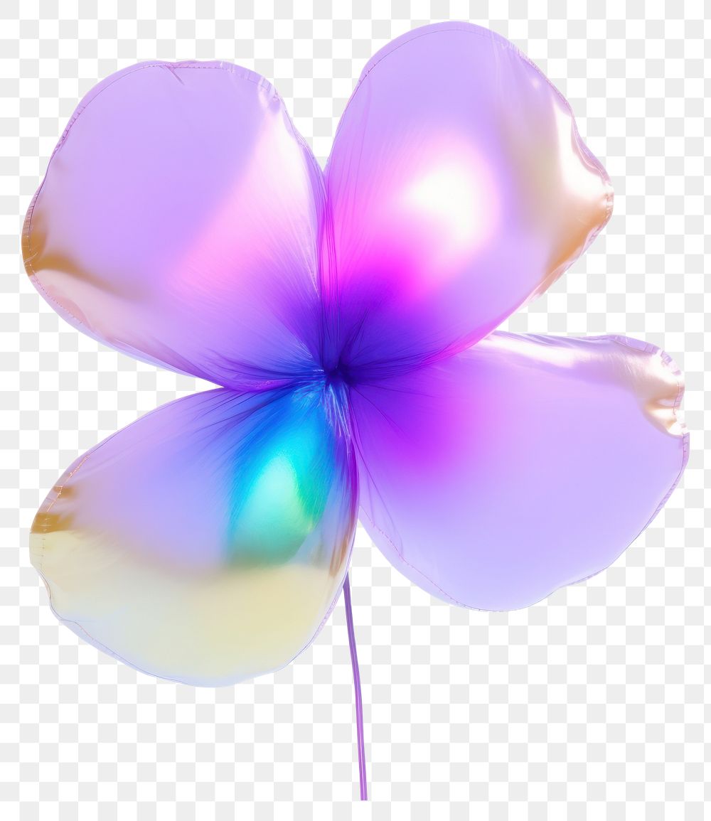 PNG  A holography balloon flower purple petal plant.