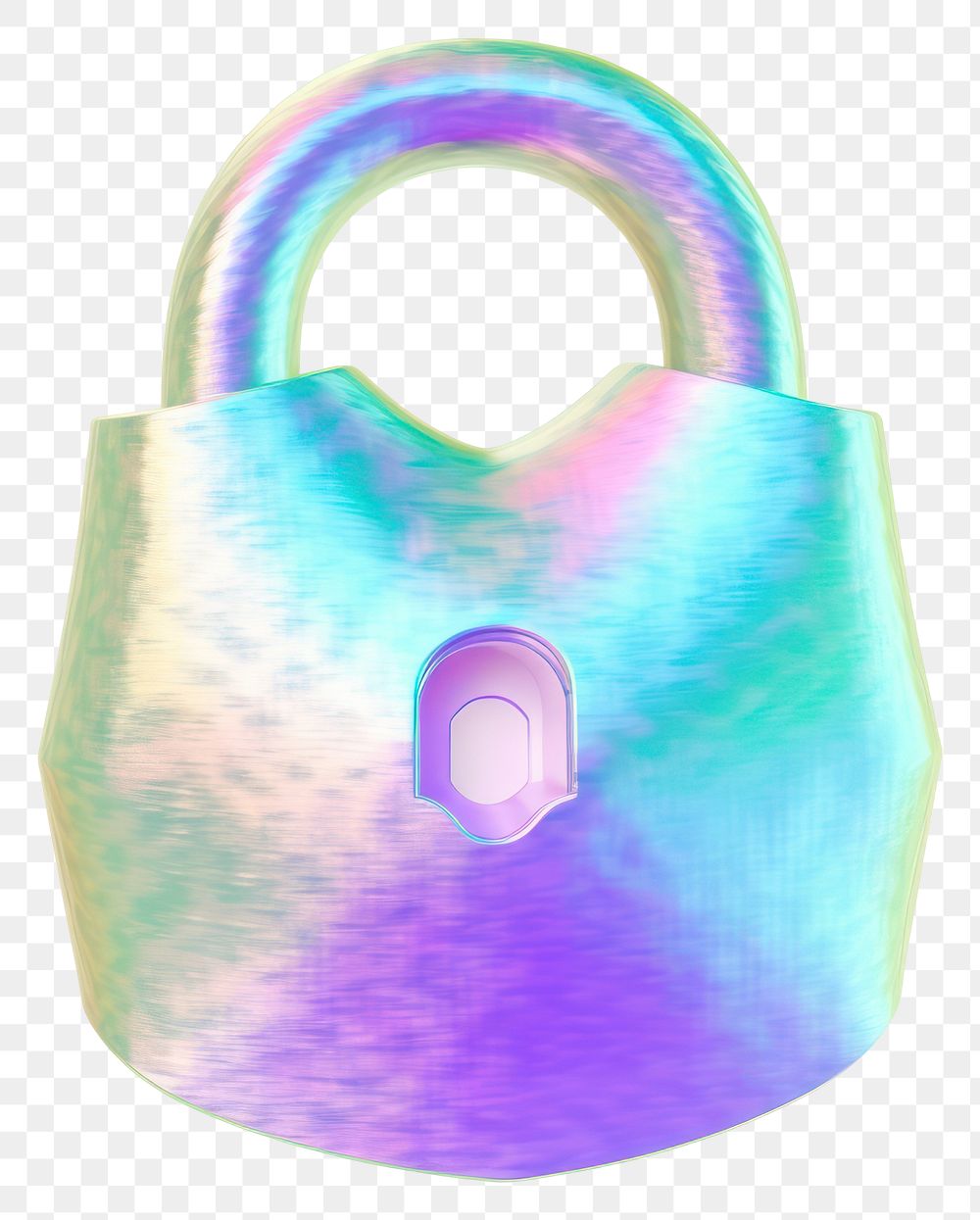 PNG  A holography lock handbag white background single object.