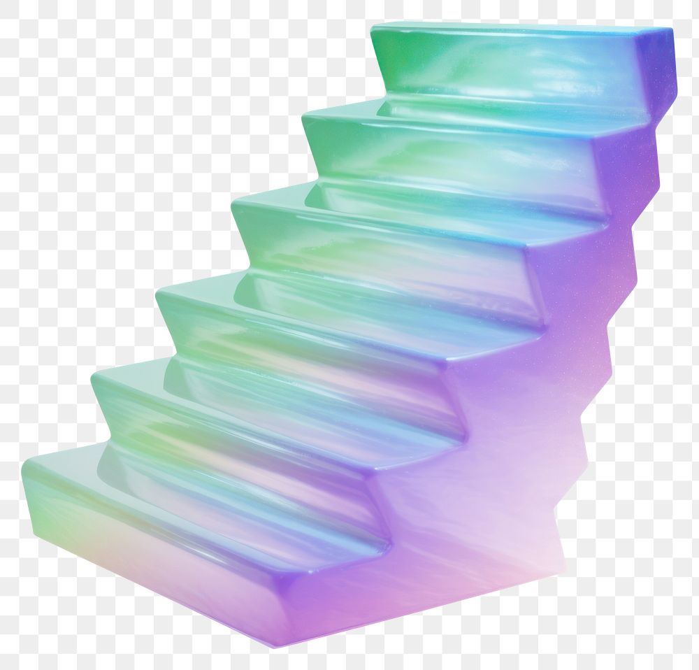 PNG  A holography stair block stairs white background staircase.