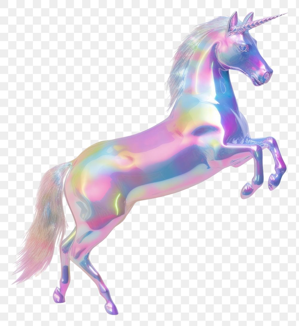 PNG  A holography unicorn sculpture animal mammal horse.