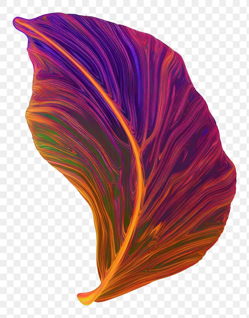PNG  A leaf shape pattern purple petal.