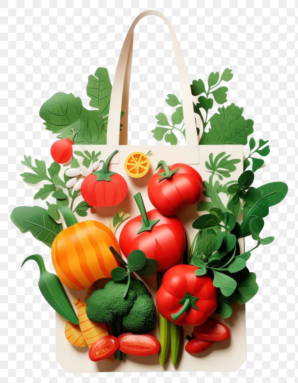 PNG  Tomato vegetable food bag.