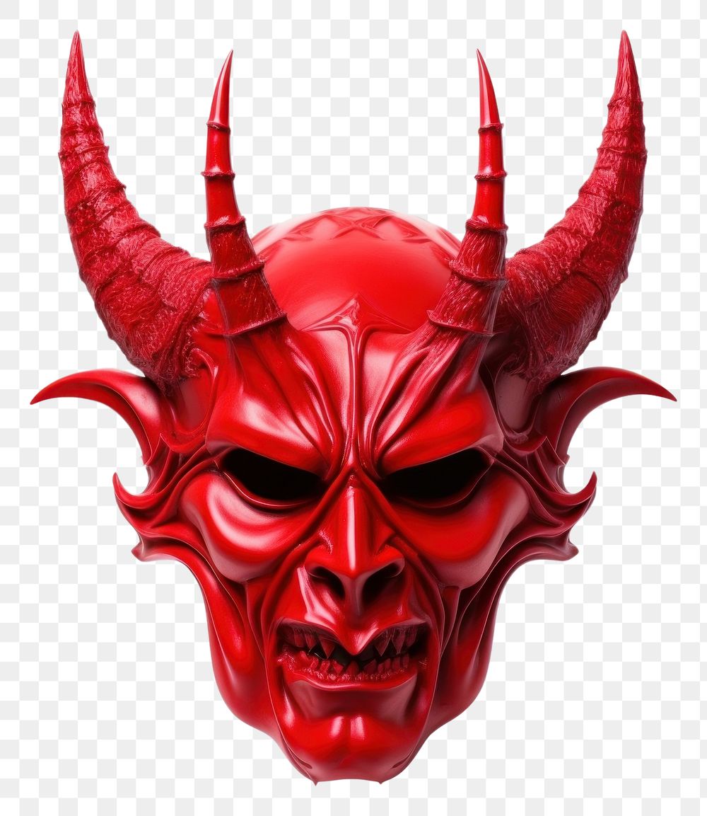 PNG  Devil Lucifer mask white background representation. AI generated Image by rawpixel.
