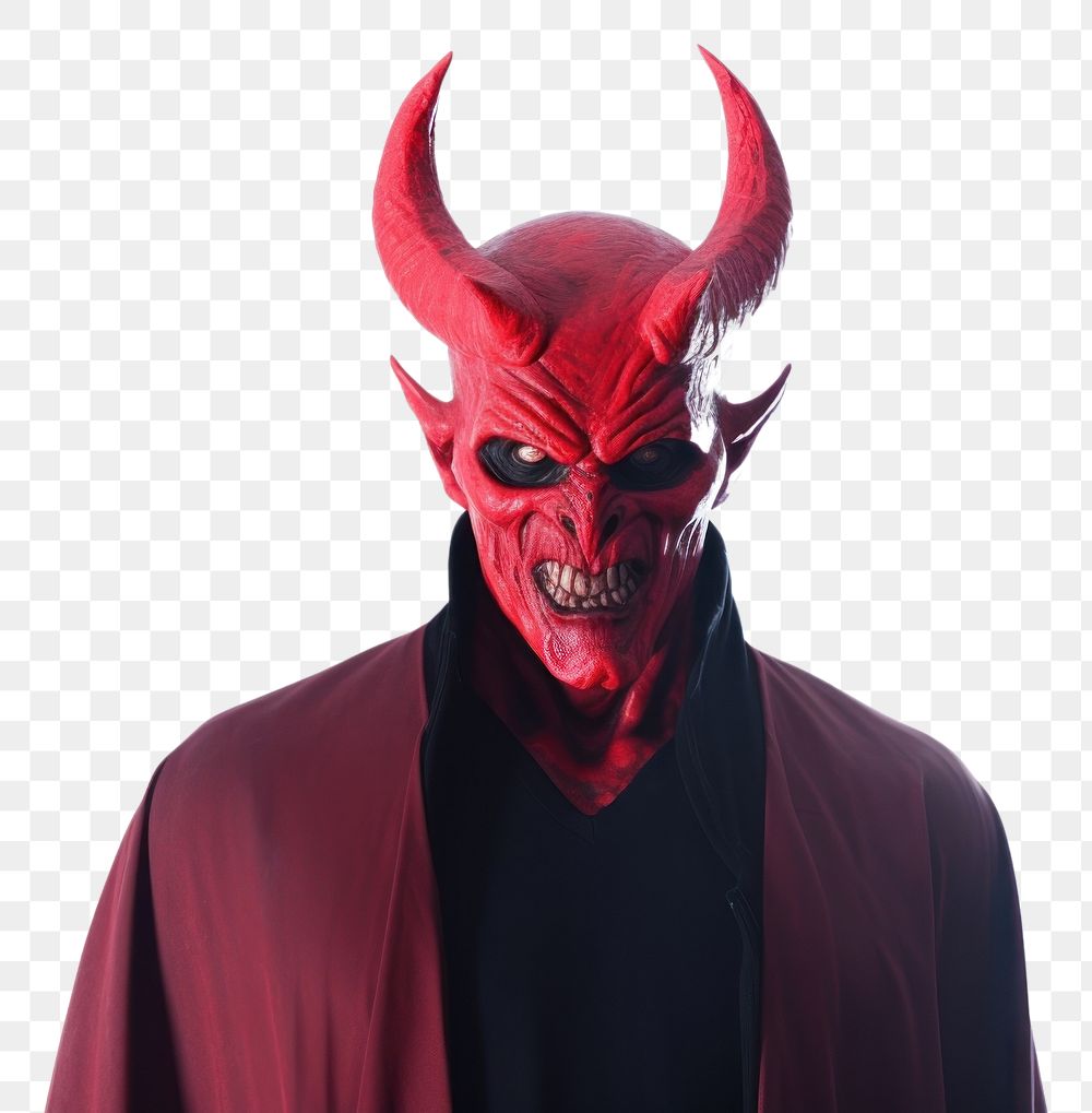 PNG  Devil Lucifer portrait costume adult. AI generated Image by rawpixel.