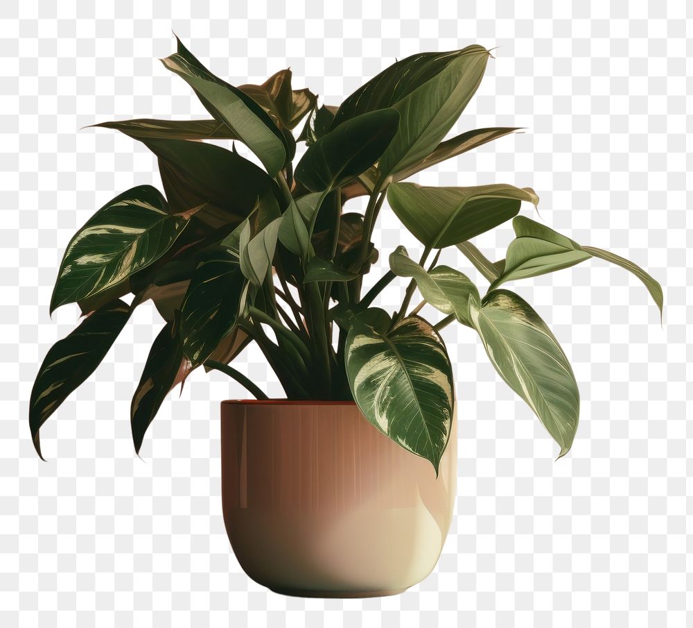 PNG  Houseplant leaf decoration flowerpot. AI generated Image by rawpixel.