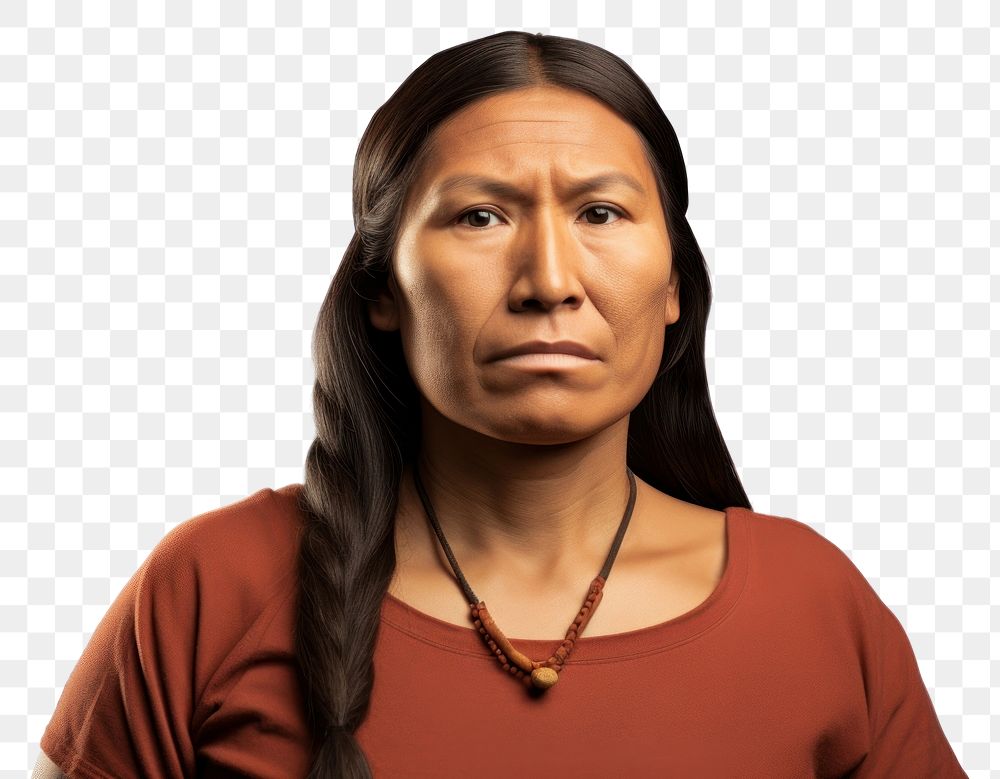 PNG  Woman Native american portrait adult photo. AI generated Image by rawpixel.
