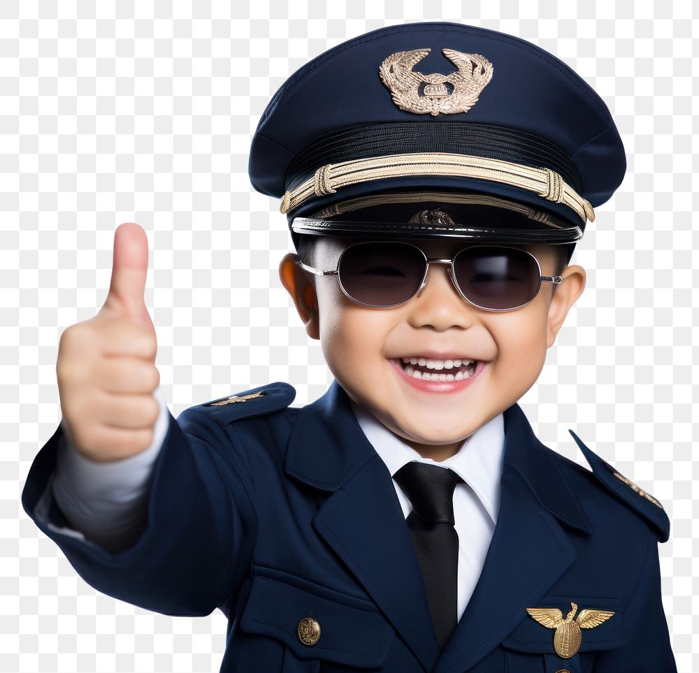 PNG  Commercial pilot child white background protection.
