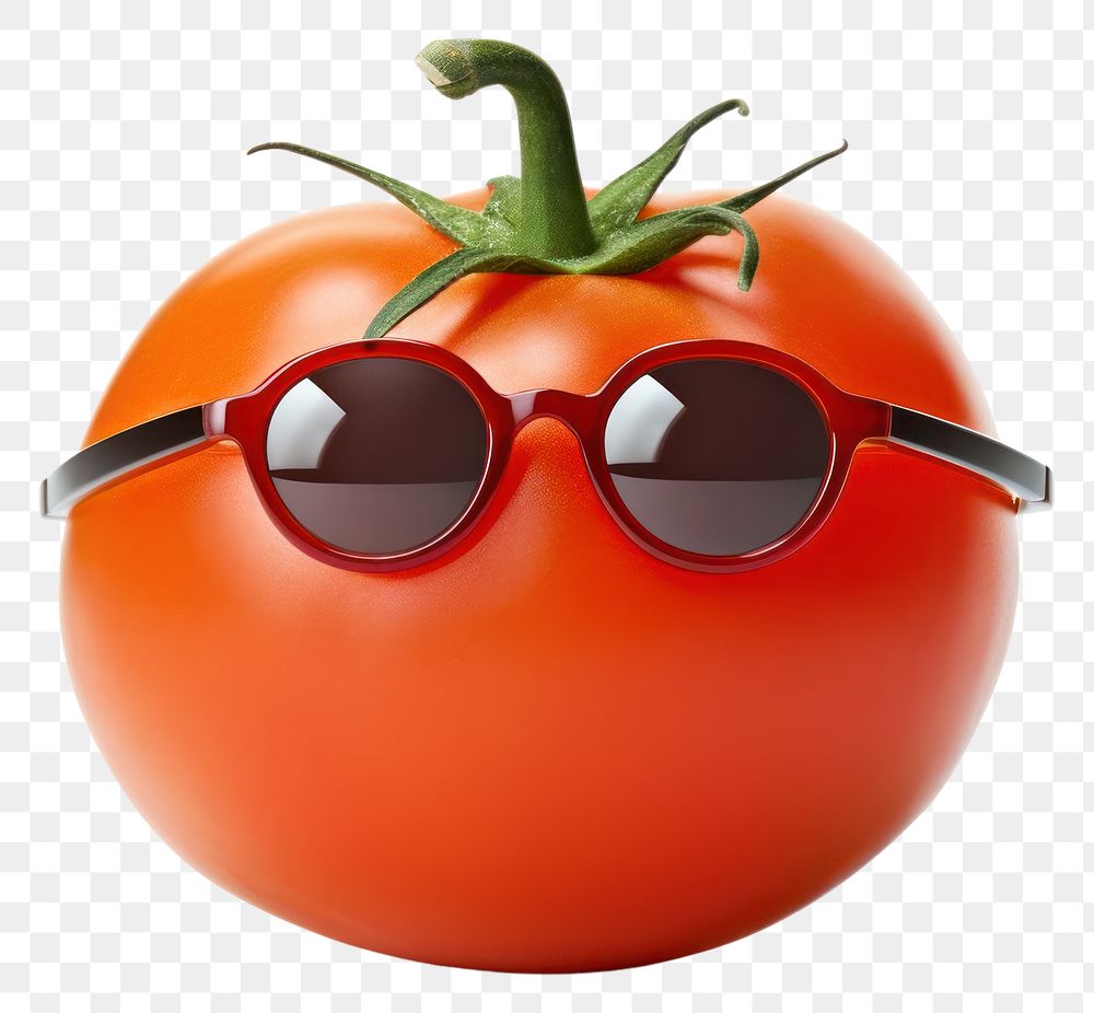 PNG  A tomato sunglasses vegetable fruit.