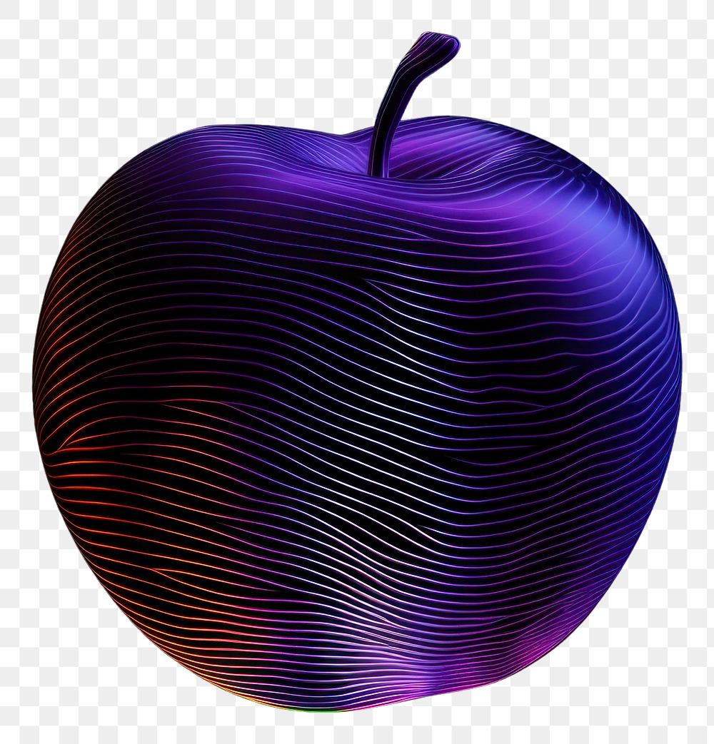 PNG  An apple purple fruit black.