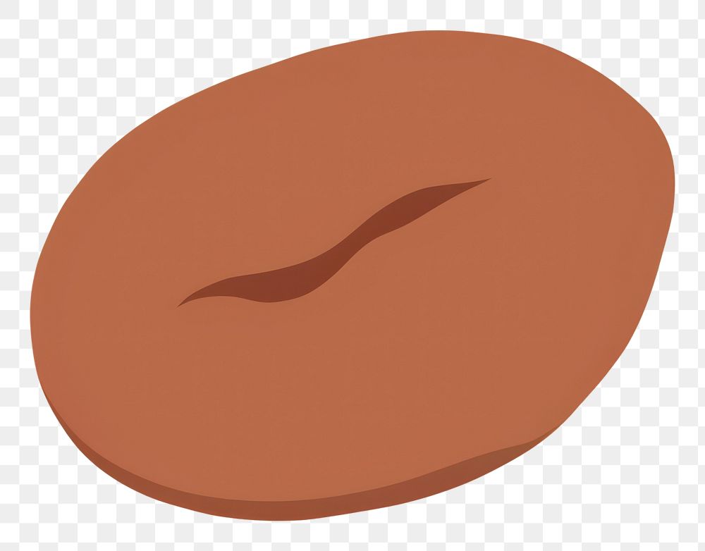 PNG  Illustration of a simple coffee bean vegetable produce circle.
