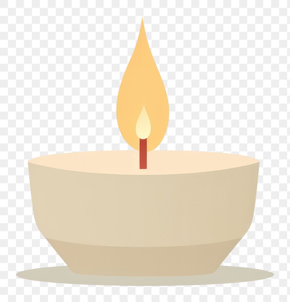 PNG  Illustration of a simple candle fire illuminated chandelier.