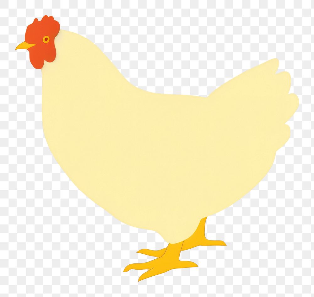 PNG  Illustration of a simple chicken poultry animal bird.