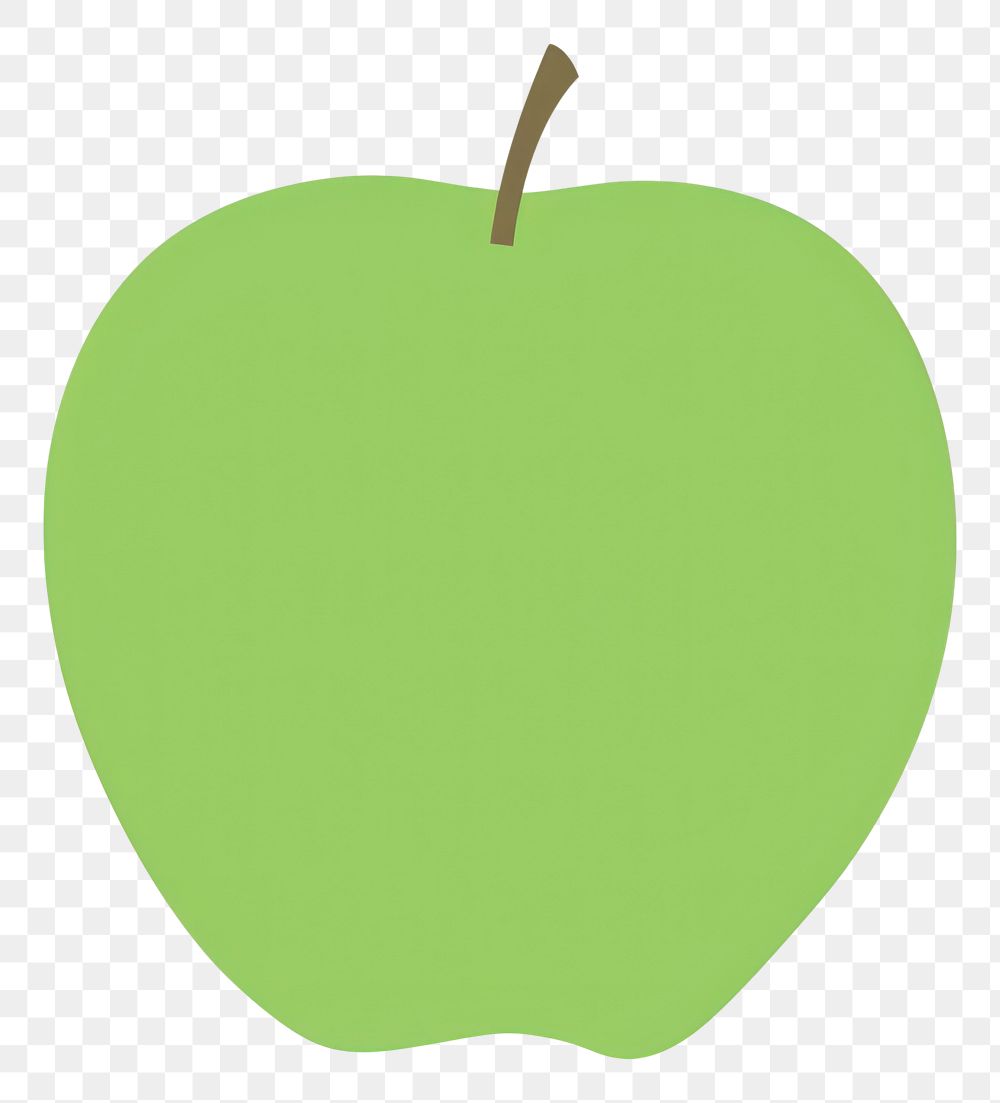 PNG  Illustration of a simple green apple fruit plant food.