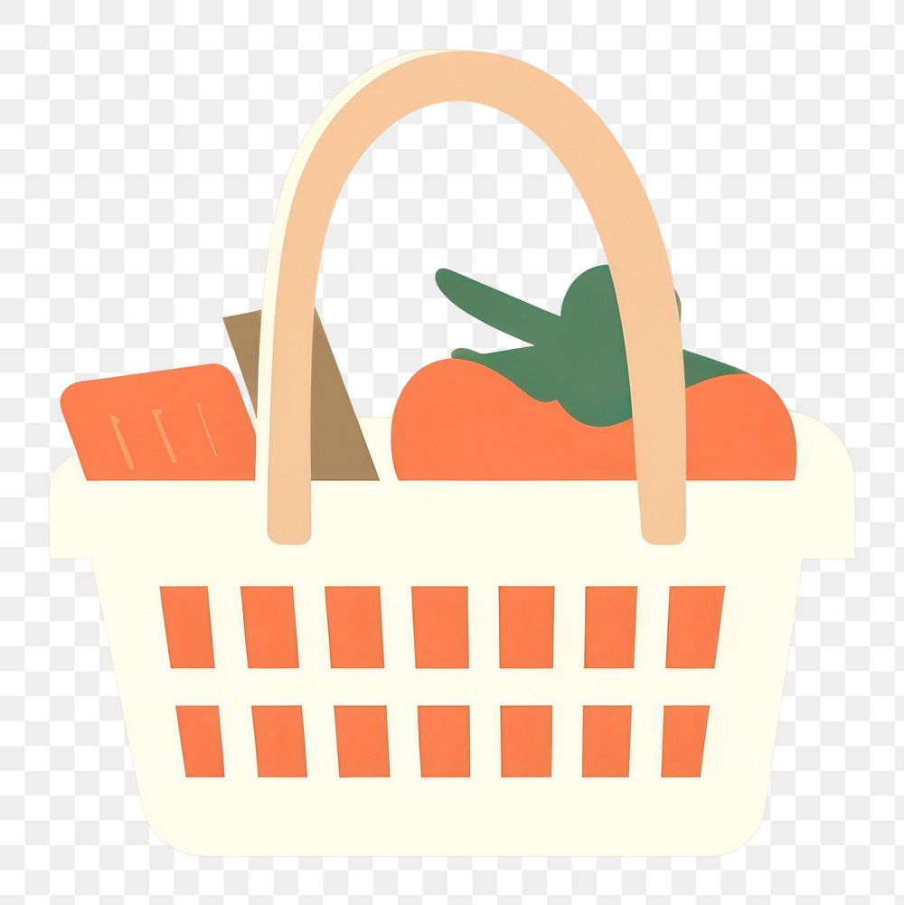 PNG  Illustration of a simple grocery basket container freshness dynamite.