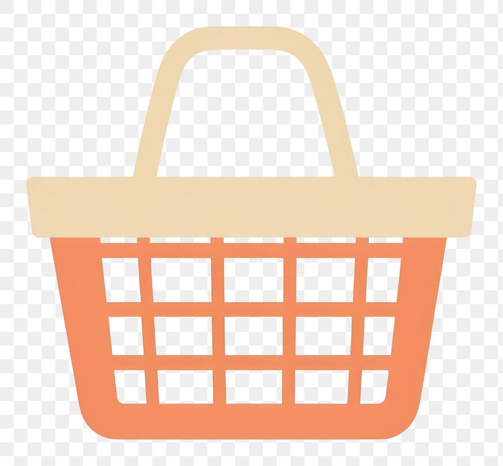 PNG  Illustration of a simple grocery basket consumerism container shopping.