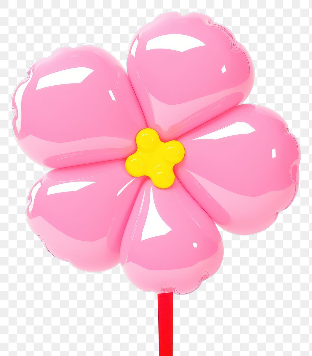 PNG Illustration of a simple flower lollipop balloon candy.