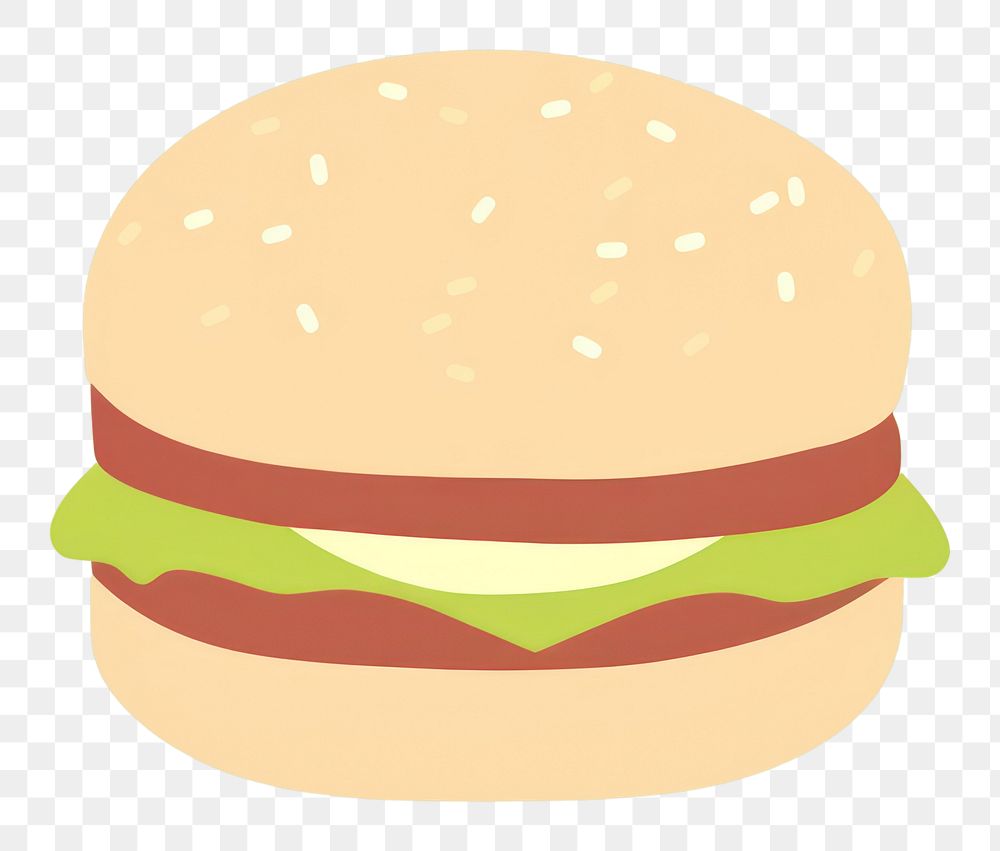 PNG  Illustration of a simple hamburger food vegetable freshness.