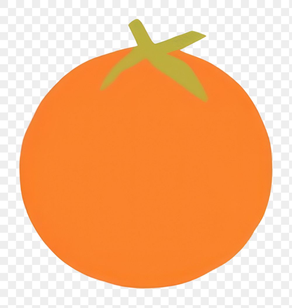 PNG  Illustration of a simple orange fruit plant food.