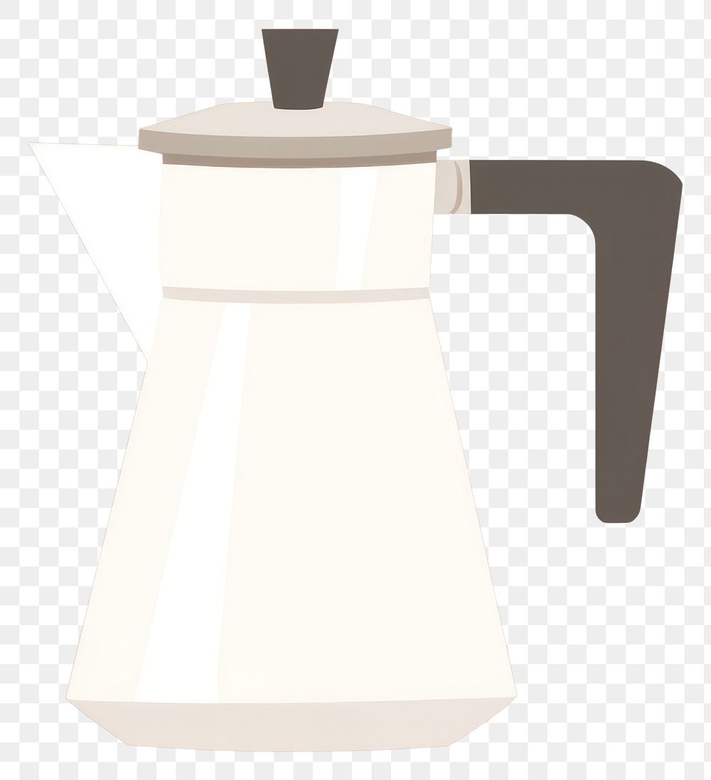 PNG  Illustration of a simple moka pot coffee cup mug.