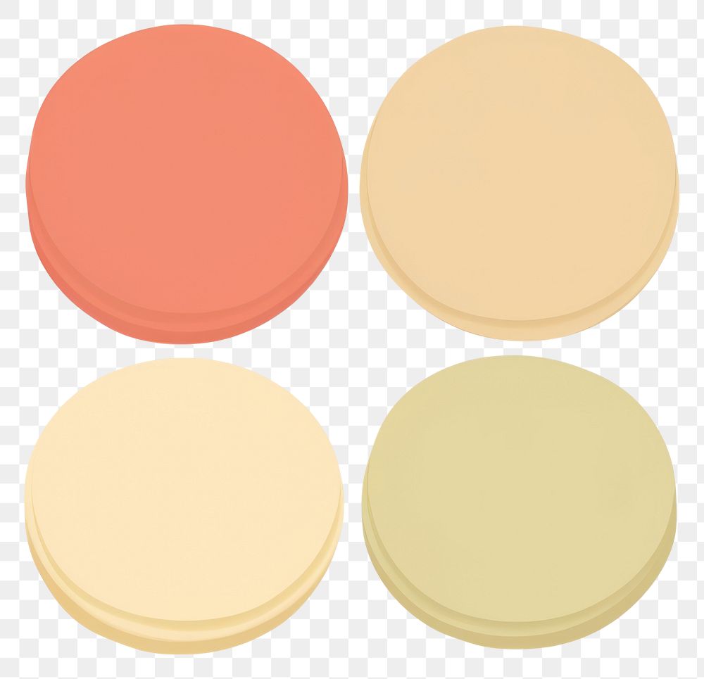 PNG  Illustration of a simple macaron palette cosmetics medicine.