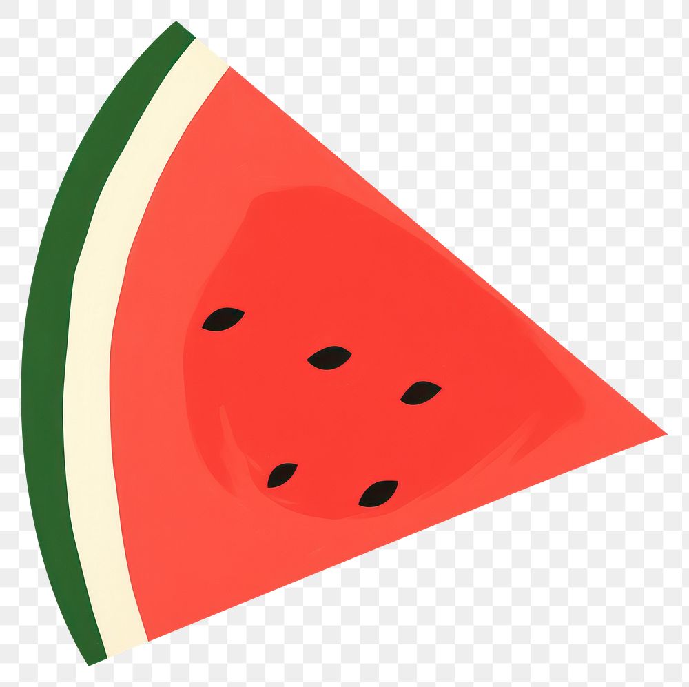 PNG  Illustration of a simple watermelon fruit plant food.