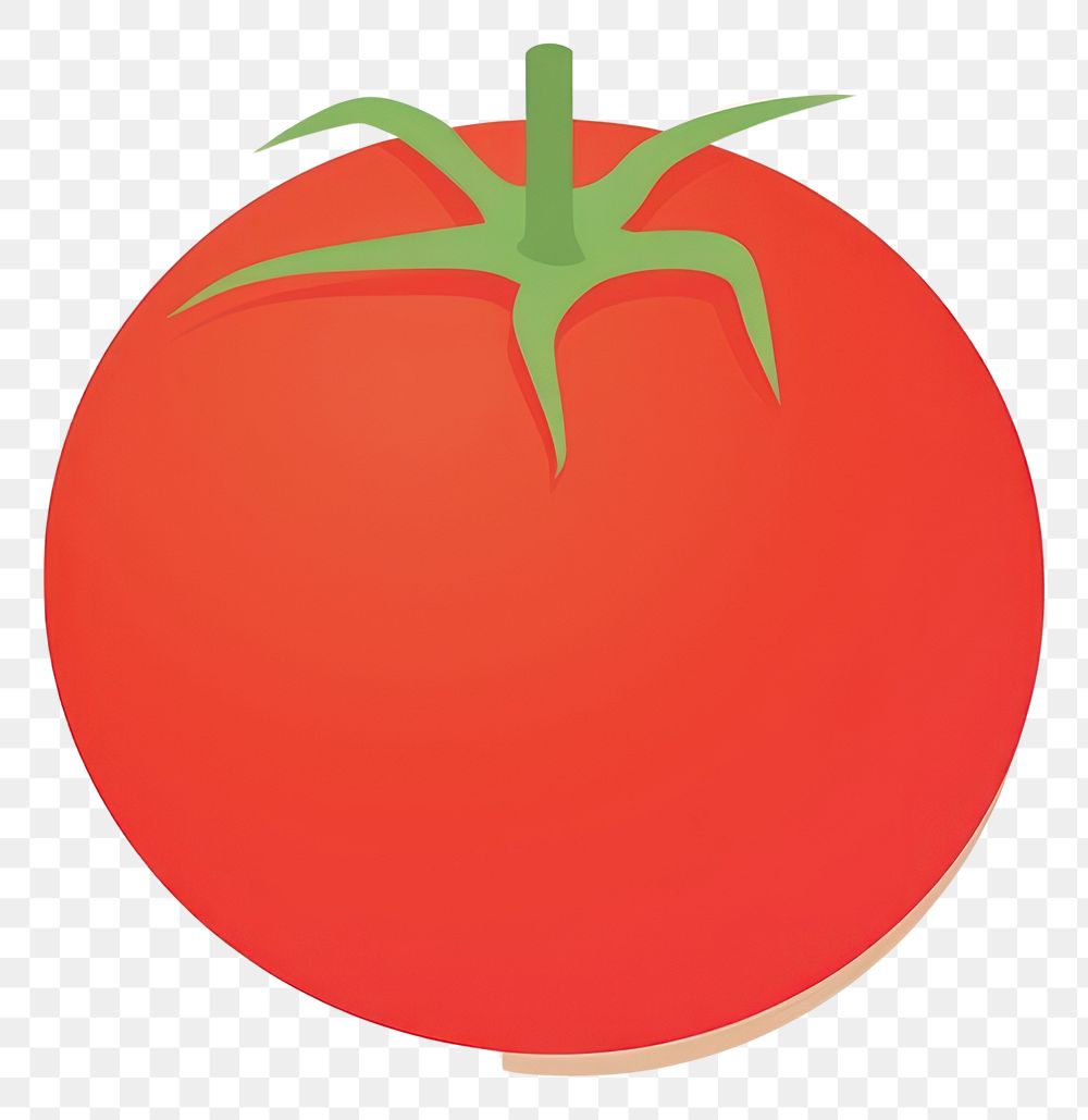 PNG  Illustration of a simple tomato vegetable plant food.