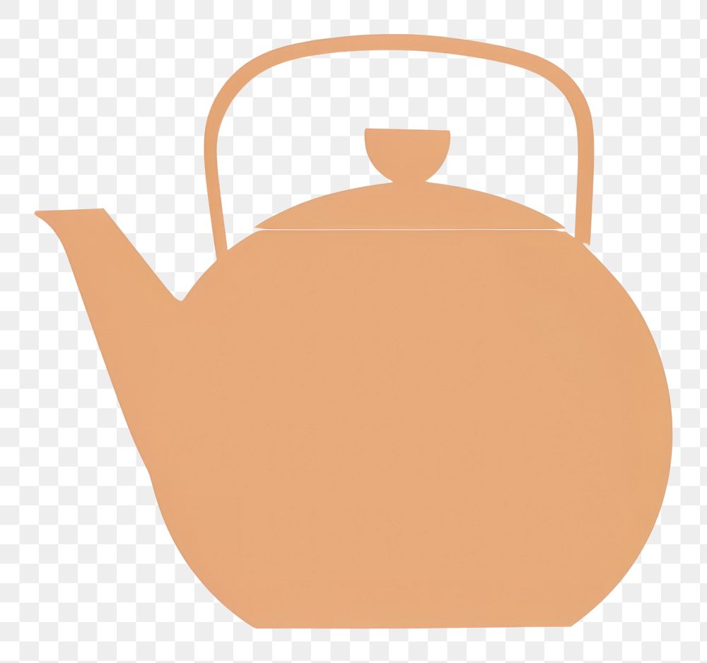 PNG  Illustration of a simple tea pot teapot tableware cookware.