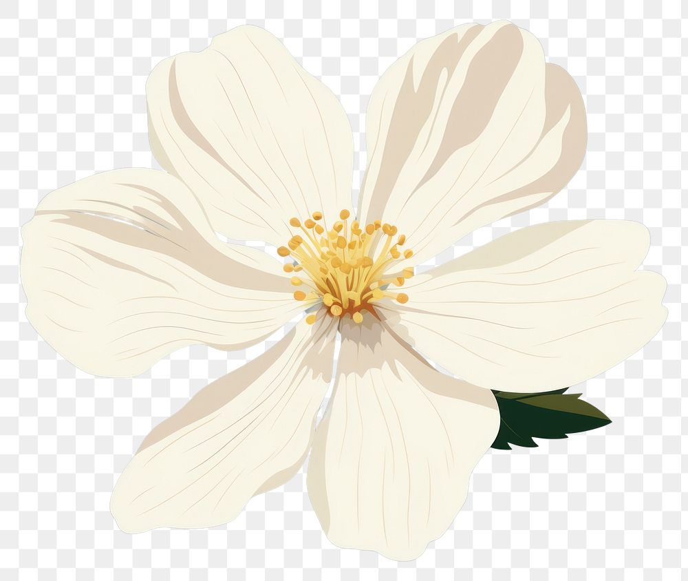 PNG  White flower blossom pollen petal.
