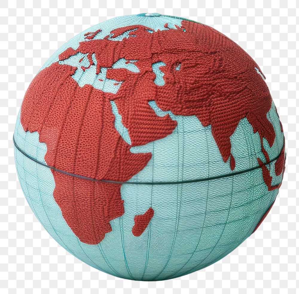 PNG Globe in embroidery style sphere planet space.