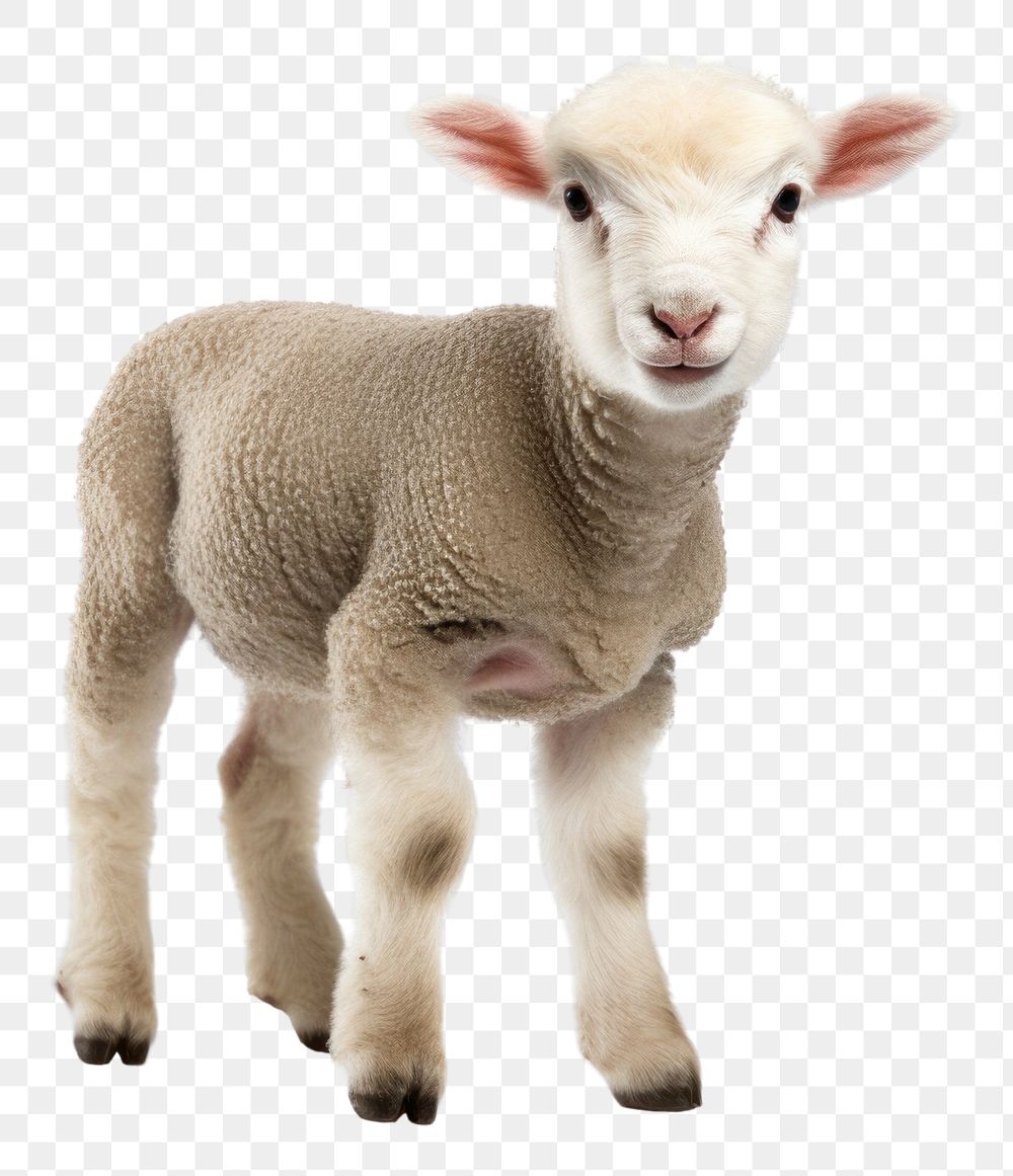 PNG Baby Lamb livestock animal mammal.