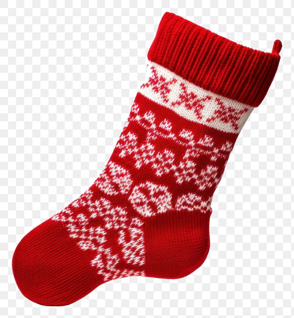 PNG Christmas stocking christmas sock gift.