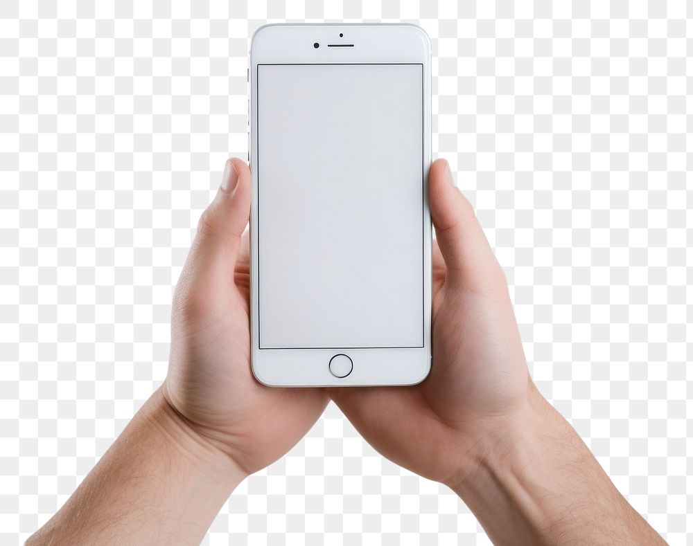 PNG  Phone white background photographing mobile phone. AI generated Image by rawpixel.