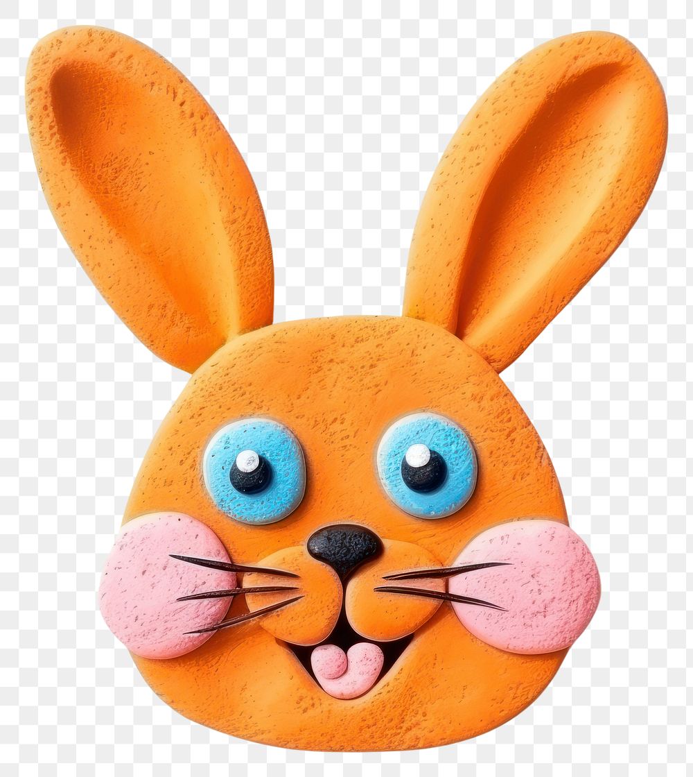 PNG  Plasticine of Easter bunny animal easter plush.