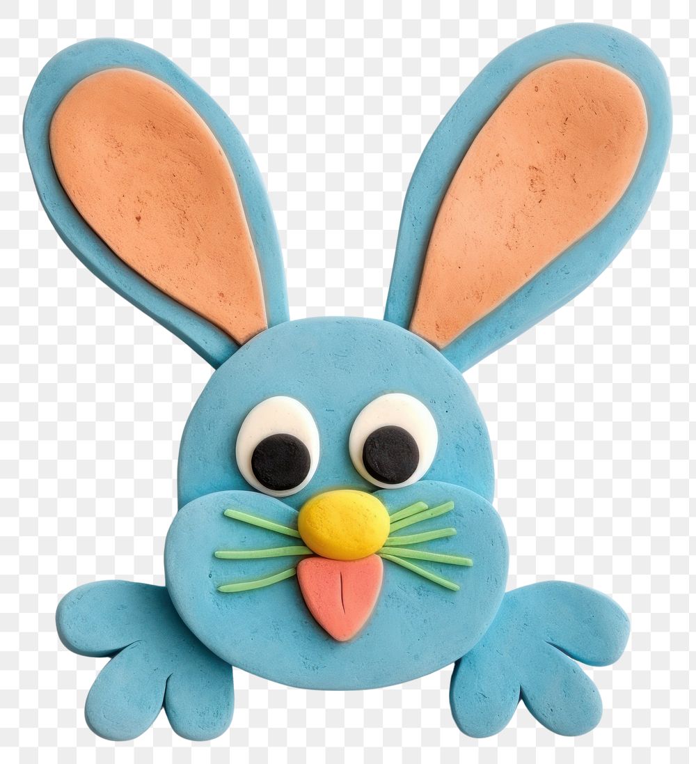 PNG  Plasticine of Easter bunny animal easter art.