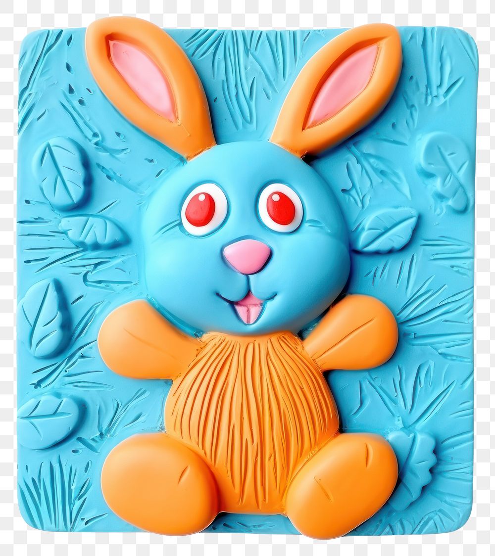PNG  Plasticine of Easter bunny easter food art.