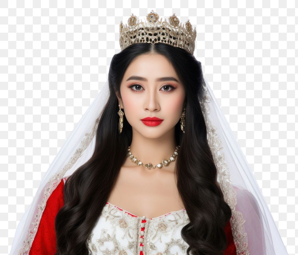 PNG  Asian princess jewelry fashion wedding. AI generated Image by rawpixel.