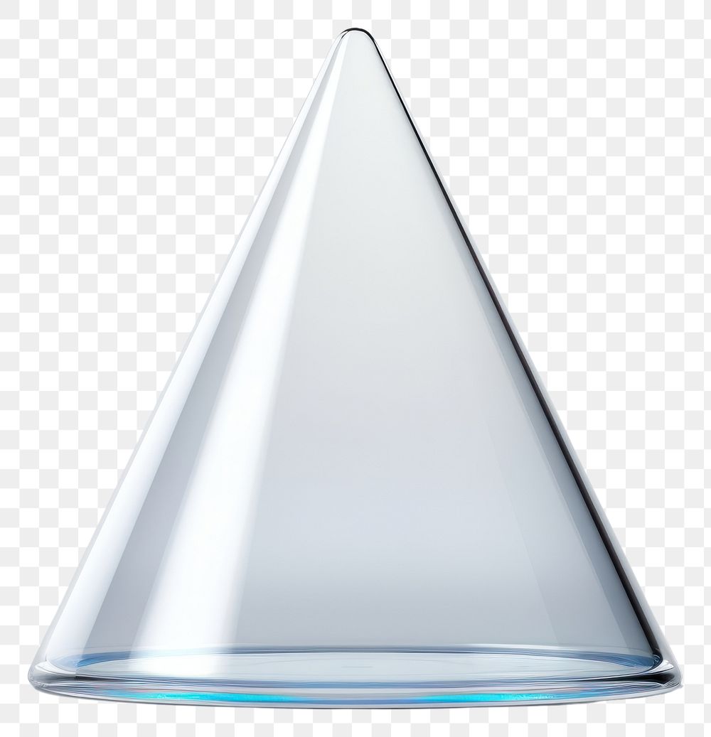 PNG  Cone shape glass white background electronics.