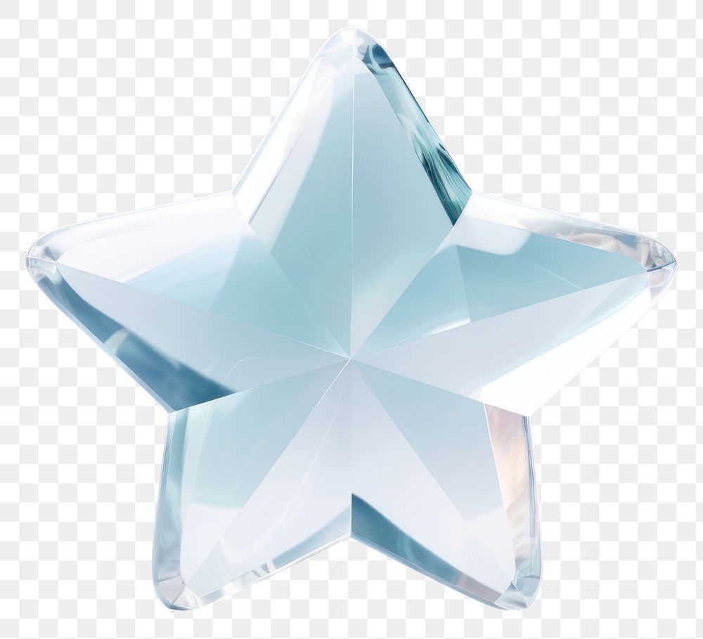 PNG  Star shape crystal white star.