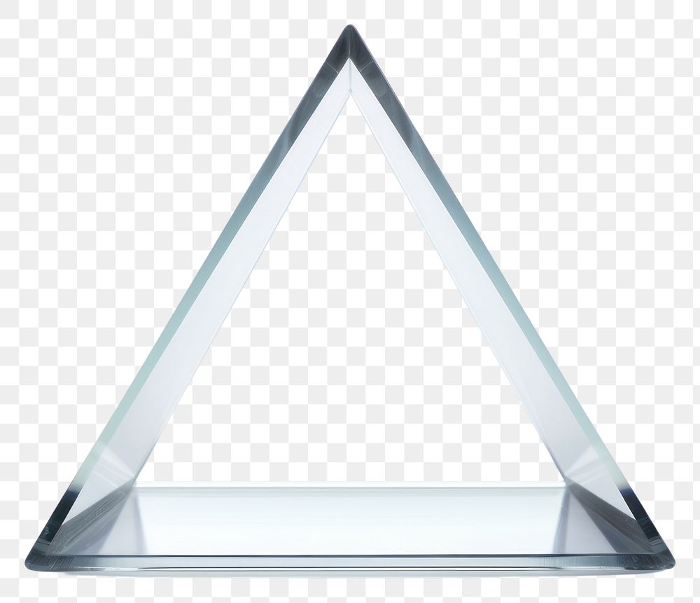 PNG  Triangle shape glass white background simplicity.