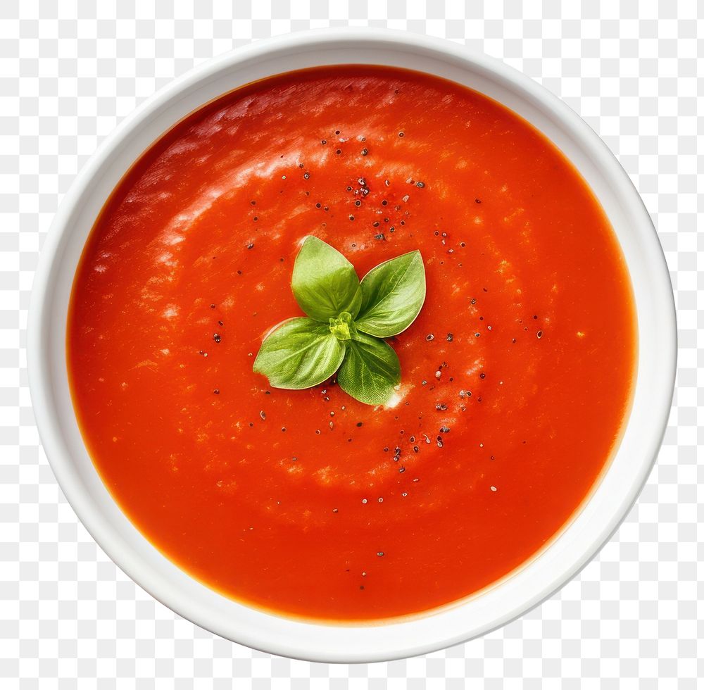 PNG  Tomato bowl food soup.