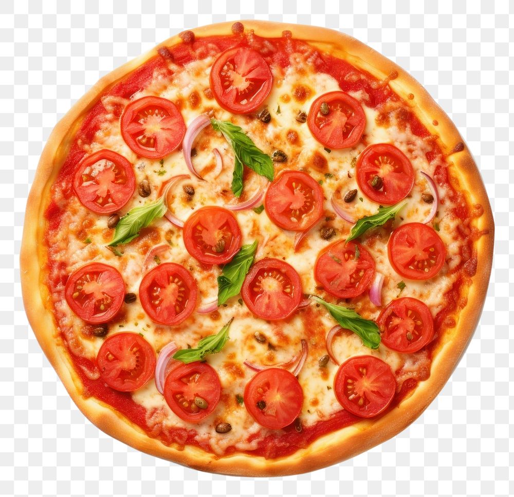 PNG  Tomato pizza food white background.