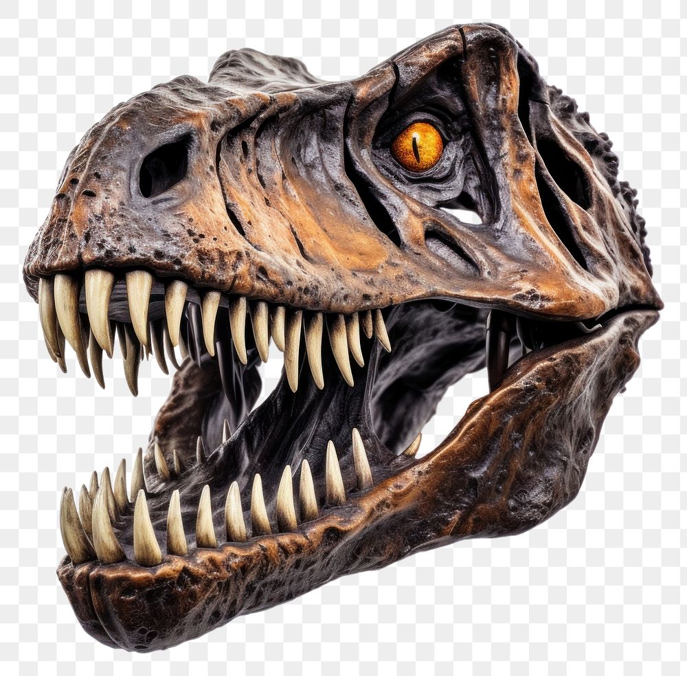 PNG Tyrannosaurus Rex Skull dinosaur reptile animal. AI generated Image by rawpixel.