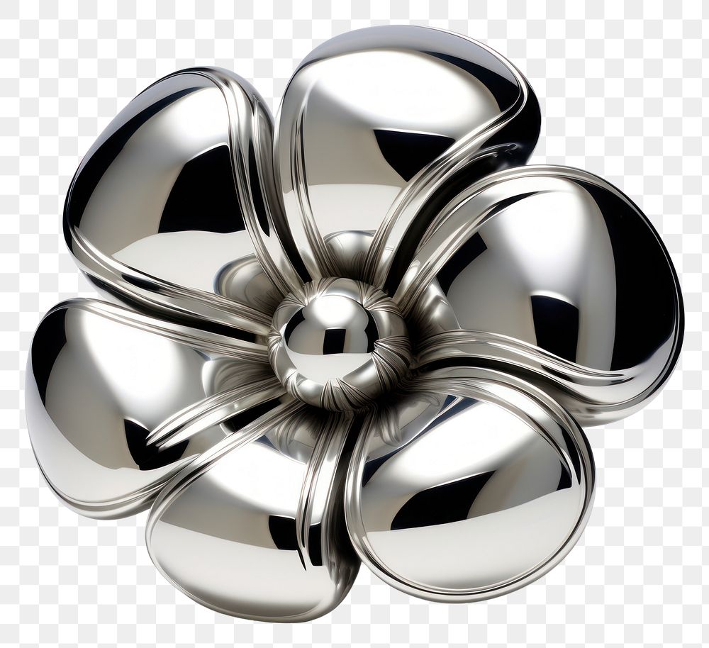PNG Tube flower Chrome material jewelry brooch chrome.