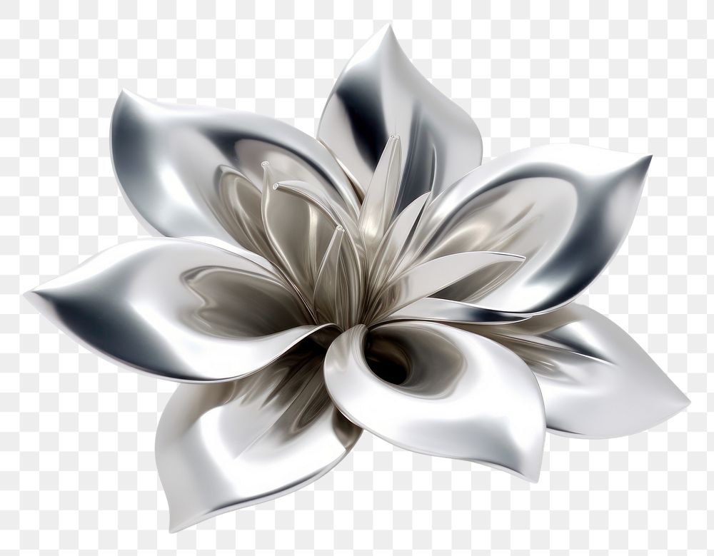 PNG Lilly Chrome material silver shiny white.